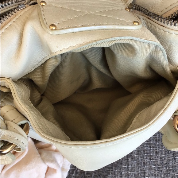 🚫SOLD🚫 Chloe Cream Leather Paddington Lock Satchel Bag - Picture 10 of 15